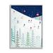 Stupell Industries Skiing Night Sky Winter Slopes Framed On by Andrew Thornton Graphic Art in Blue/Brown/White | 30 H x 24 W x 1.5 D in | Wayfair