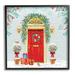 Stupell Industries Winter Doorway Christmas Gifts by Jane Sunner Wood in Blue/Brown/Green | 12 H x 12 W x 1.5 D in | Wayfair aw-040_fr_12x12