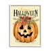 Stupell Industries Happy Halloween Jack-o-Lantern Framed On by Stephanie Workman Marrott Graphic Art in Brown/Orange | Wayfair aw-113_wfr_11x14