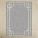 Gray 94 x 0.01 in Area Rug - Birch Lane™ Cecilia Grey Art Deco Border Indoor/Outdoor Area Rug Polypropylene | 94 W x 0.01 D in | Wayfair