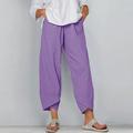 Teacher Appreciation Gifts POROPL Cargo Pants for Women Clearance Under $20 Casual Loose Cotton Linen Solid Wide Leg Pocket Pants Women s Linen Pants Purple Size 8