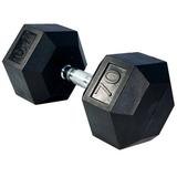 French Fitness Rubber Coated Hex Dumbbell 70 lbs - Single (New)