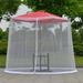 YLLSF camping mosquito net anti-insect outdoor table umbrella anti-mosquito cover