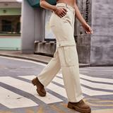 Mother s Day POROPL Cargo Pants for Women Clearance Under $20 Casual Summer Pocket Jeans Womens Trousers Dress Pants Khaki Size 4