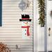 The Twillery Co.® Jimena 36"H Metal Glittered Snowman Porch Decor Metal | 36 H x 13.5 W x 0.75 D in | Wayfair C5A5B5784B8B45D18BE060C9E364AAFC