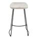 17 Stories Tiva Handcrafted Backless Barstool, Mango Wood Saddle Seat Wood/Metal in Brown | 24 H x 20 W x 14.5 D in | Wayfair