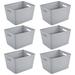 Sterilite Plastic General Basket Set Plastic in Gray | 8.5 H x 14 W x 11.5 D in | Wayfair 6 x 12936A06