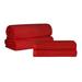 Haus & Home Ribbed Cotton Absorbent Heavy Weight 2 Pc Bath Sheet & 2 Pc Bath Towel Set 100% Cotton in Red | 27 W in | Wayfair SOHO 4H2BS SET- SG