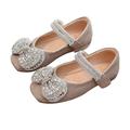 Little Girls Bow Shoes Adorable Princess Birthday Party Girls Flower Wedding Dress Shoes Little Kid/Big Kids Baby Daily Footwear Casual First Walking