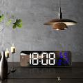 RKSTN Digital Alarm Clock Office Supplies LED Large Digital Wall Clock Temperature Date Display Brightness Table Wall-Mounted Mirror Alarm Clock for Home Decor Lightning Deals of Today on Clearance