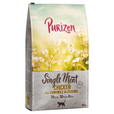 6,5kg Single Meat Huhn mit Kamillenblüten Purizon getreidefreies Trockenfutter für Katzen