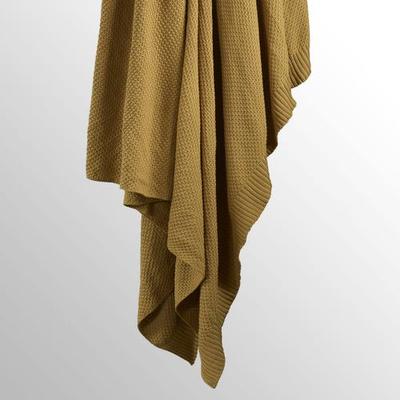 Cotton Knit Throw 50 x 60, 50 x 60, Bronze Mist