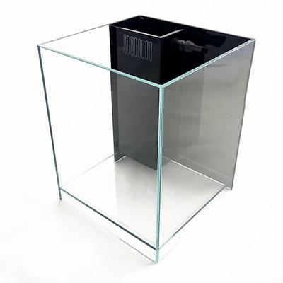 Lifegard Aquatics Ultra Low Iron Glass Betta Aquarium with Filter, 1.2 Gallon, 5.9" L X 5.9" W X 7.87" H