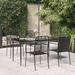 Ebern Designs Emmaunel Rectangular 4 - Person 63" L Outdoor Dining Set in Black | 63 W x 31.5 D in | Wayfair B14D14ECAFED46EA992962DE6DDB8BEE