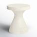 Joss & Main Dodger Stone/Concrete Outdoor Side Table Stone/Concrete in White | 17.25 H x 15.75 W x 15.75 D in | Wayfair