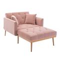 Lounge Chair - Everly Quinn Crace 62.2" Wide Velvet Lounge Chair Velvet | 31.1 H x 62.2 W x 40.94 D in | Wayfair CA5A28AA64FC440CB7736F3B7460633E