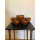 Vintage wooden bowls, mid century set of 6 wooden bowls, small salad bowls, side bowls, party bowls