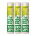 Vegan Lip Balm Lemon Lime Flavor 3 Pack - Natural Bee Free with Candelilla Wax Organic Cocoa Butter & Coconut Oil Lip Care. Soothe & Moisturize Dry Cracked and Chapped Lips - 100% Plastic-Free Plant