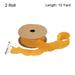 2pcs 1.5 Inch 10 Yard Satin Double Ruffle Edge Ribbon Solid Color