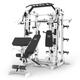 Marcy SM-7409 Smith Machine Cage Multi Purpose Home Gym Training System, White - 70 x 84 x 86 inches