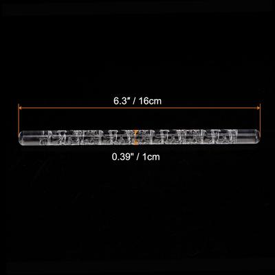2pcs Acrylic Embossed Rolling Pin 16cm x 1cm Star Pattern - Transparent