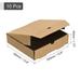 Pizza Box, 10pcs 12x12 Inches - Cowhide Paper Square Mini Pizza Boxes - Brown