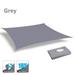 98%UV Block Water Resistant Shade Sail Sun Sail Shelter Canopy Pool Rectangle Square 4x3m/3x2M For Garden Terrace