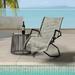 Folding Chaise Lounge Chair for Outside Beach Sunbathing Patio Pool Lawn Deck Long Reclining Single Chaise Camping Reclining Lounge Chair Smoke Gray