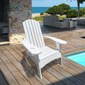 Folding Wood Adirondack Chair Rocking Adirondack Chairs with Cup Holder Weather Resistant Stackable Seating for Patio Porch Deck Pool Garden Backyard