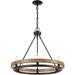 Modern Farmhouse Transitional Eight Light Chandelier-Matte Black/Aspen Finish Bailey Street Home 2499-Bel-3826699