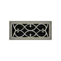 4 x 10 Brushed Nickel Victorian Style Floor Register - Decorative Vent Cover