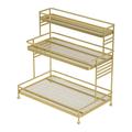 3-Tier Bathroom Ladder Shelf Bathroom Floor Storage Shelf with Drawer Freestanding Shelf Open Shelving Unit for Bathroom Living Room Balcony