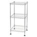 3-Tier Metal Wire Storage Shelving Rack with Baskets Corner Shelf Organizer for Laundry Bathroom Kitchen Pantry Closet Garage Tool Storage