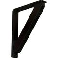 Ekena Millwork 2 W x 10 D x 12 H Traditional Wrought Iron Bracket (Triple center brace) (4-Pack)