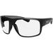 Bomber Safety Glasses for Men Matte Black frame with Clear Safety Lens Non-Slip Gray Foam Lining Guaranteed ANSI Z87+ Compliant - MA101