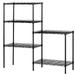 Sharpstar Changeable Assembly Floor Standing Carbon Steel Storage Rack Black