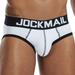 OVTICZA Mens Jock Strap Jockstrap Underwear Supporters Athletic Male Bikini Briefs 2XL White