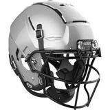 Schutt F7 VTD Adult Football Helmet with Carbon Steel Mask (Metallic Silver XL Black ROPO-NB)
