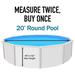 Swirl Bottom Above Ground Overlap Swimming Pool Liner - 25 Gauge - (Choose Size) 20 Round 25 Gauge