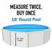 Round & Oval Above Ground Caribbean Swimming Pool Unibead Liner - (Choose Size) 18 x 52 Round