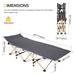 S.Y. Folding Camping Cot for Adult Portable Folding Bed Suitable Camping Cot for Camping Office Use Outdoor Marching Recliner Escort Bed Grey.