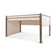 Pantheon Cortina Rust Pavillon mit Dach 3x4 m 4 Seitenteile Erdbraun / Sand