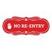 Signs ByLITA Designer No Re-Entry Sign (Red) - Large