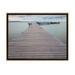 Stratton Home Decor Wood Pier On The Lake Framed Canvas Wall Art