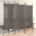 Gecheer 6-Panel Room Divider Anthracite 94.5 x86.6 Fabric