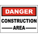 Traffic & Warehouse Signs - Danger Construction Area Sign 12 x 18 Aluminum Sign Street Weather Approved Sign 0.04 Thickness - 1 Sign