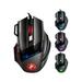 CHUANK X7 Gaming Mouse Wired RGB Backlit 4 gears adjustable DPI Comfortable Grip Ergonomic Optical PC Computer Gaming Mice with Fire Button - Black