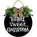 Eveokoki 11 Home Sweet Classroom Wood Sign Printed Rustic Wooden Wall Hanging Sign Wood Plaque Farmhouse Sign Front Porch for Home Decor Farmhouse Teacher Poster Classroom Wall Art