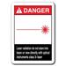 Danger Sign - Laser Radiation Do Not Stare Into Beam Or View Directly With Optical Instruments Class 3r Laser 7 x10 Plastic Safety Sign ansi osha