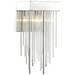 Waterfall 13 Inch Crystal Candle Wall Sconce in Polished Nickel